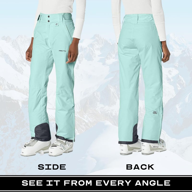 Arctix Women's Insulated Snow Pants, Water Resistant Snow Pants for Skiing & Snowboarding, Island Azure, Large - Image 2